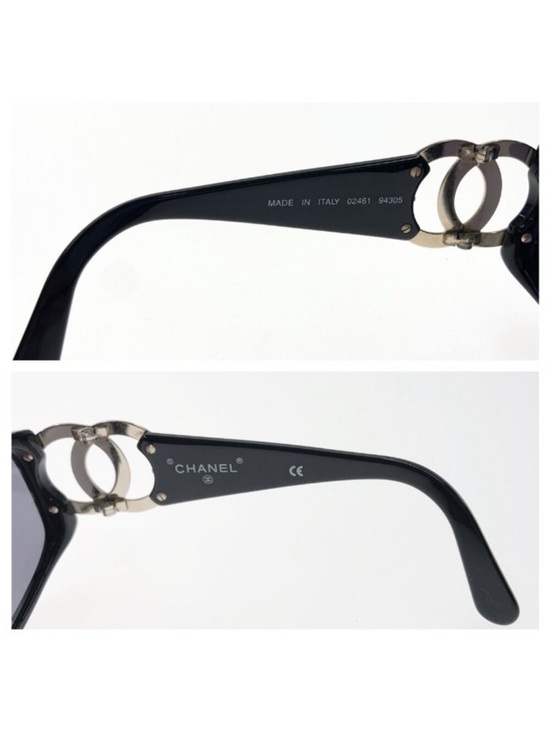 Authentic CHANEL 02461 94305 Coco Mark
Black Sunglasses main image 4